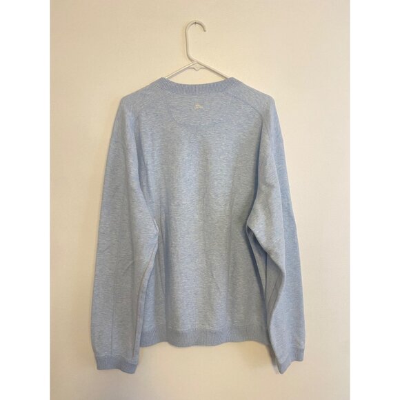 Tommy Bahama Men’s Reversible Crewneck Pullover Sweater Light Blue/White Size XL - Picture 3 of 6